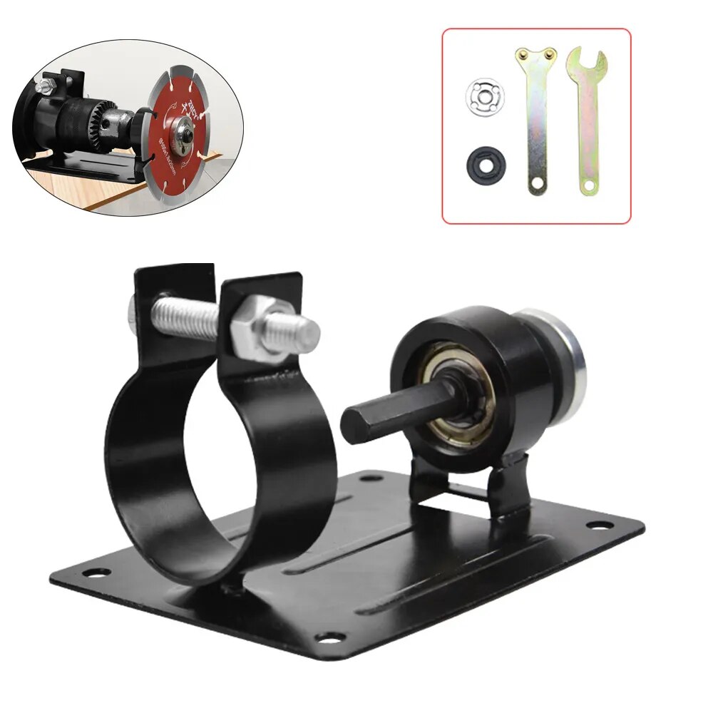 10mm 13mm Electric Drill Cutting Seat Stand Holder Set Anti-skid Hexagonal Handle with 2 Wrench and 2 Gaskets for Polishing