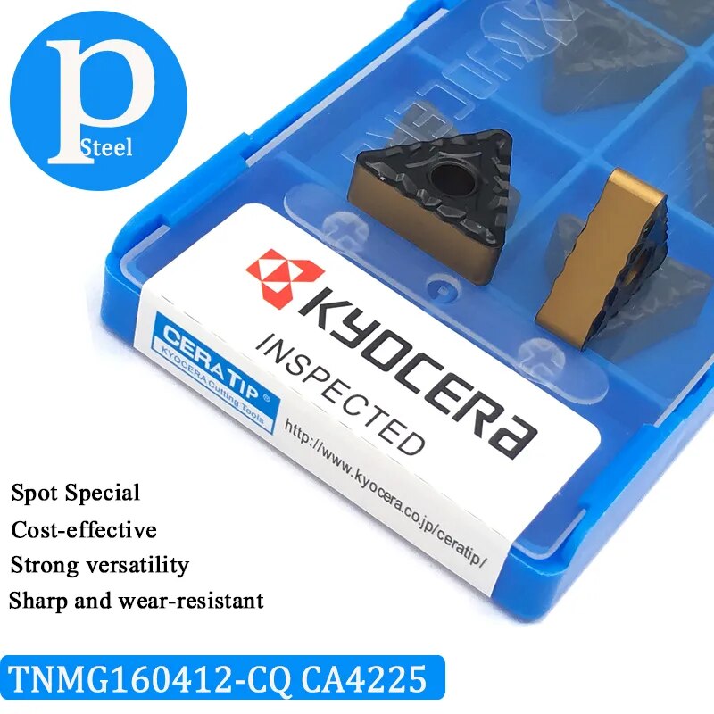 10PCS 100% Original TNMG160412 CQ CA4225 Bicolor Carbide Inserts For Steel TNMG 160412 High Quality Turning Tool CNC Lathe Tools