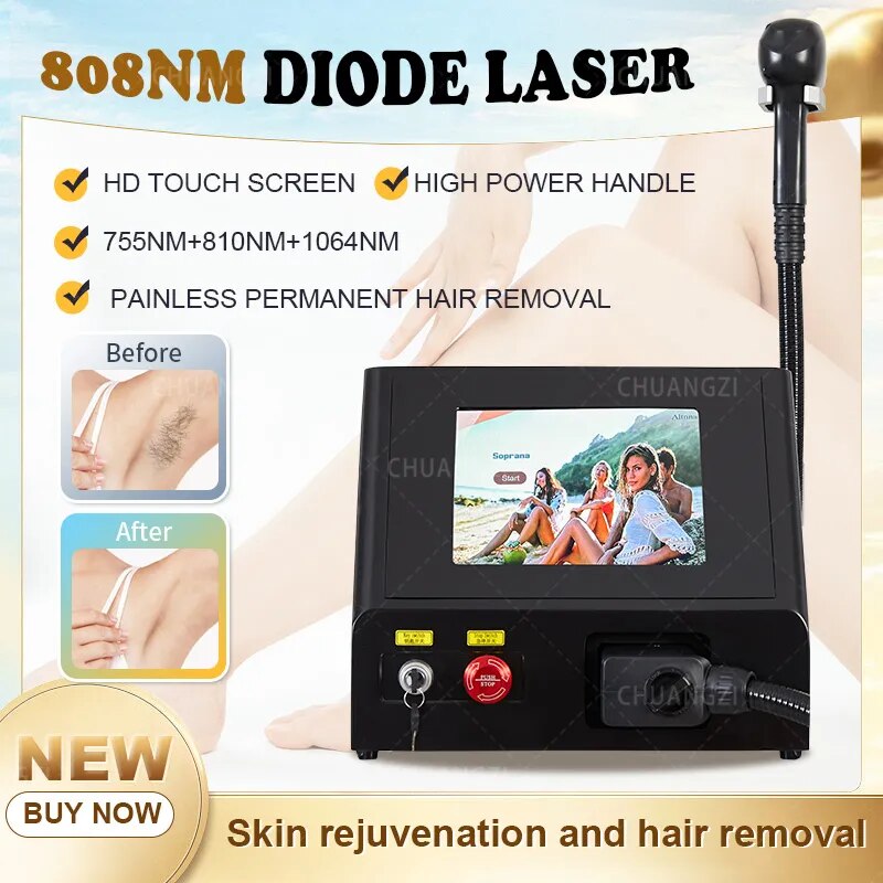 Диодный лазер для удаления волос, 808 нм, 808 нм, нм, нм