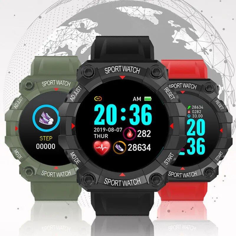 Мужские Смарт-часы для мужчин и женщин с сенсорным экраном спортивные фитнес-браслеты наручные часы водонепроницаемые Bluetooth для Android Ios FD68S Смарт-часы