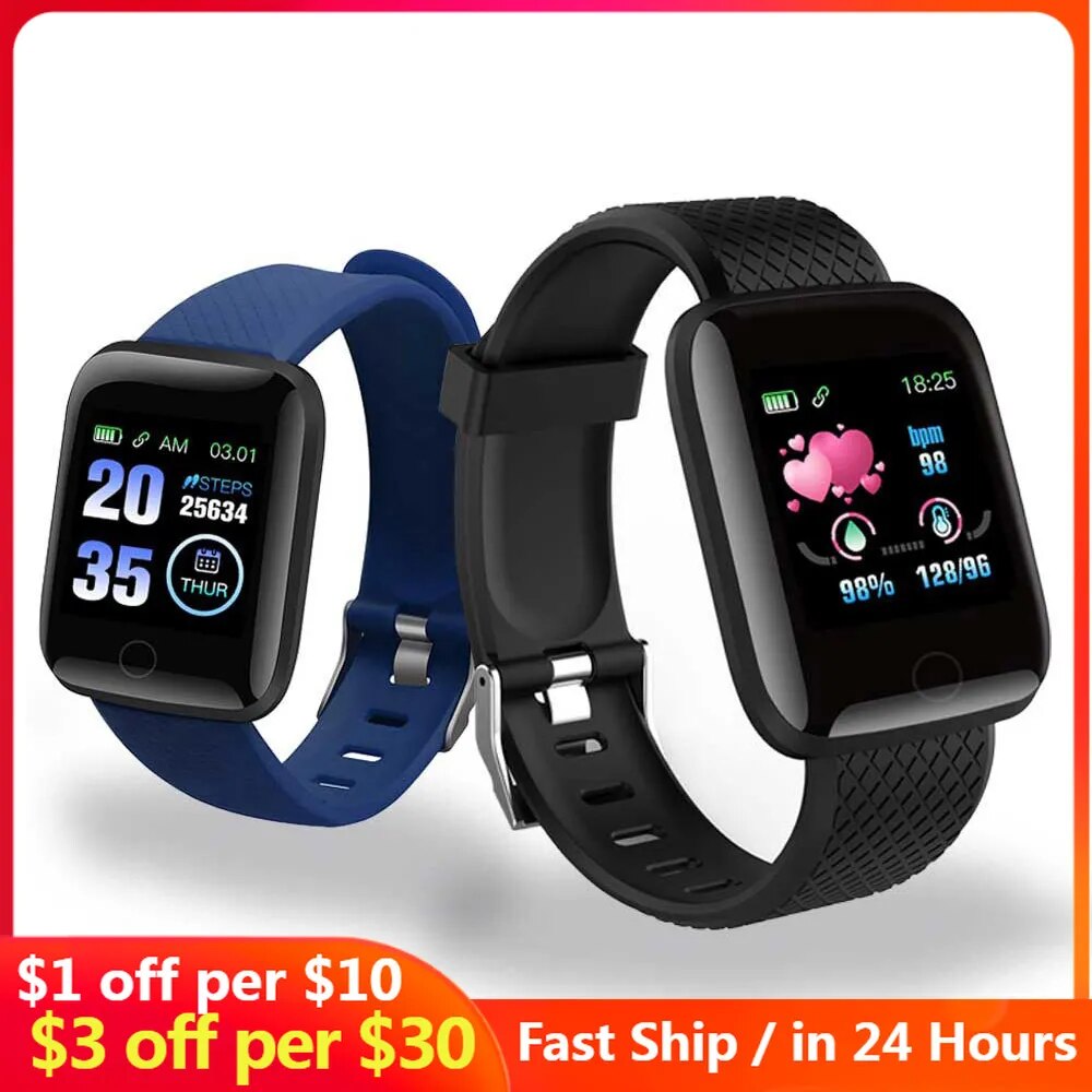 Смарт-часы с пульсометром для мужчин и женщин, Спортивные Детские Смарт-часы, браслеты, браслет на запястье для Android IOS Huawei, подарок для пары